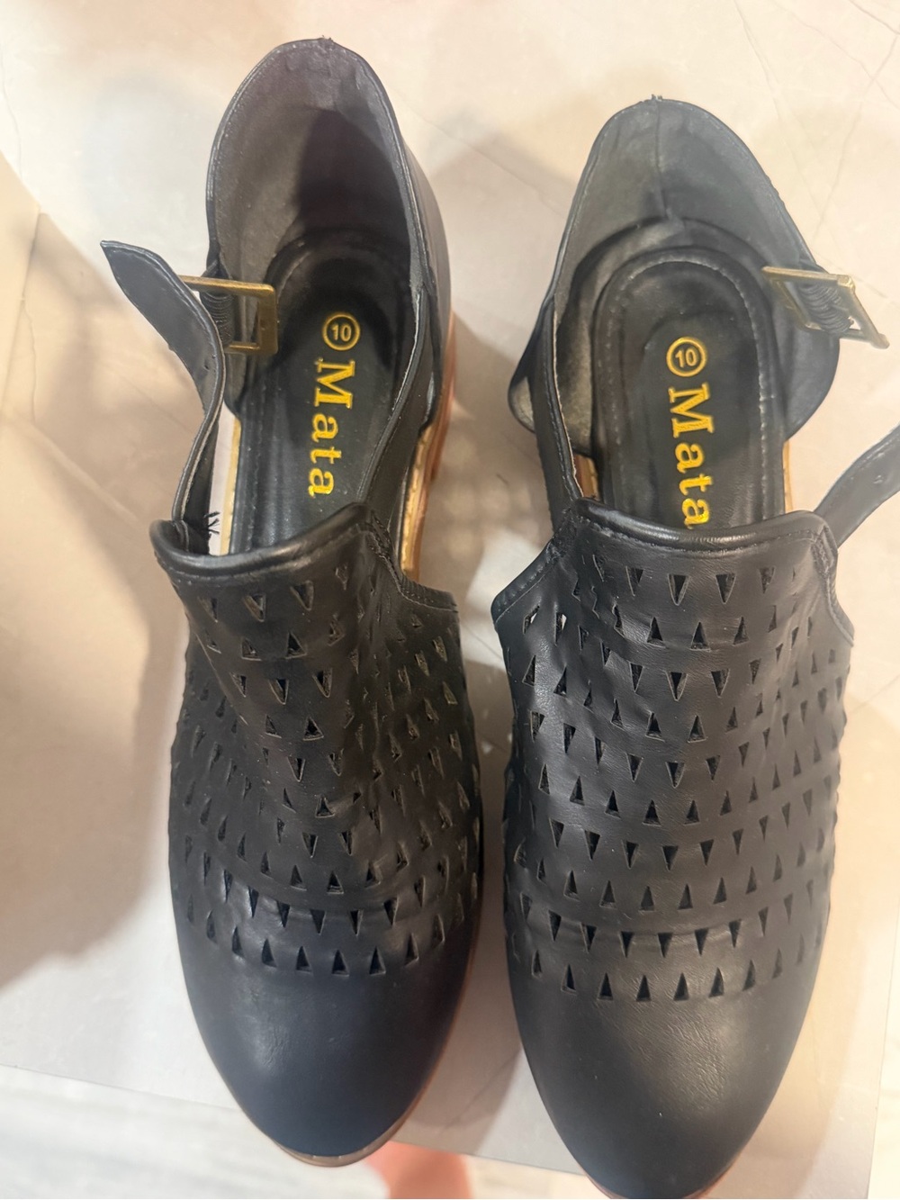 Women’s Black Perforated Shoes
